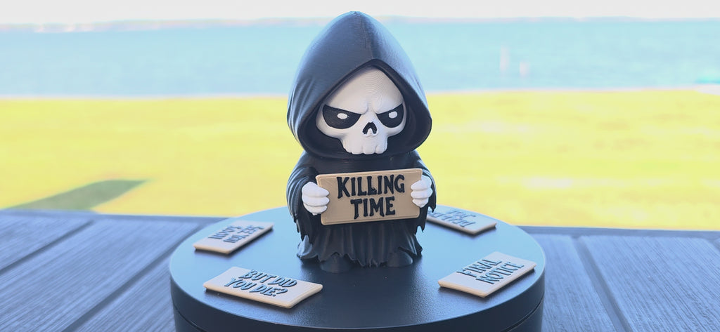Halloween With Attitude Grim Reaper with Sign