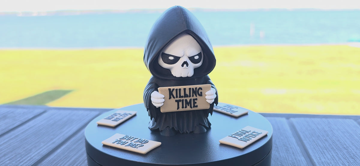 Halloween With Attitude Grim Reaper with Sign